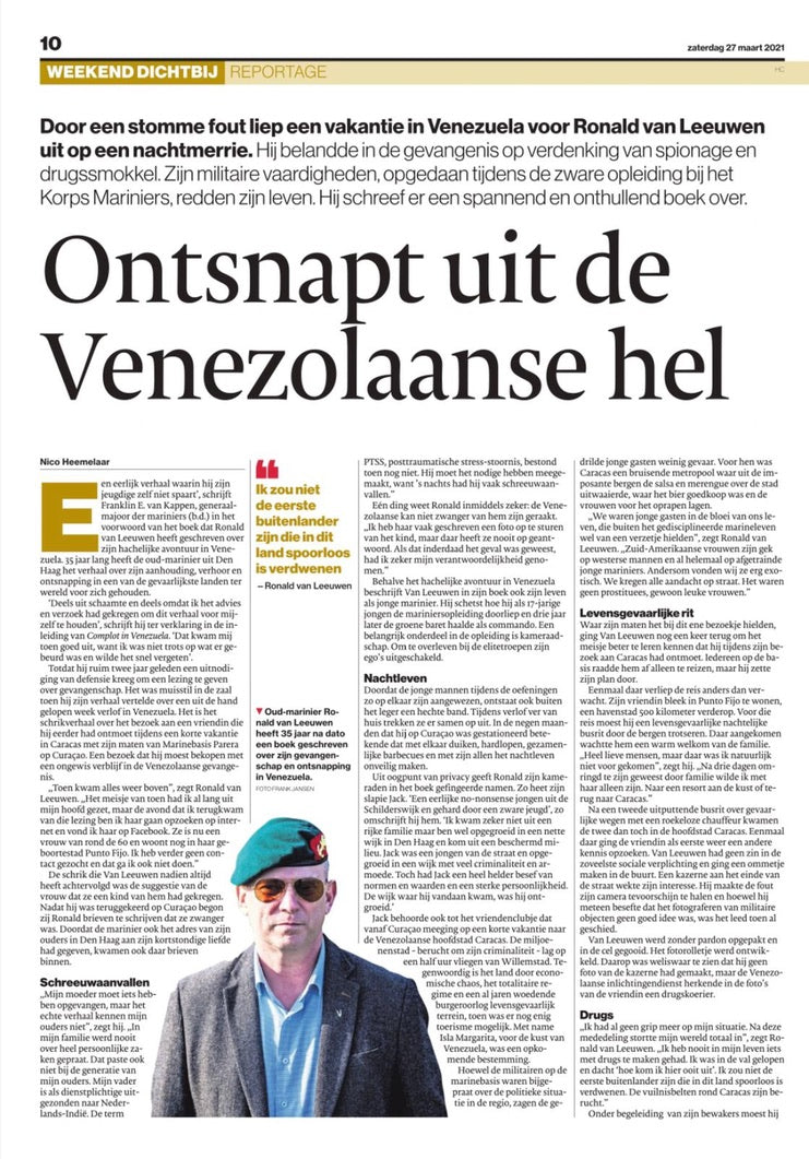 AD-publicatie over Ronald van Leeuwen en Complot in Venezuela
